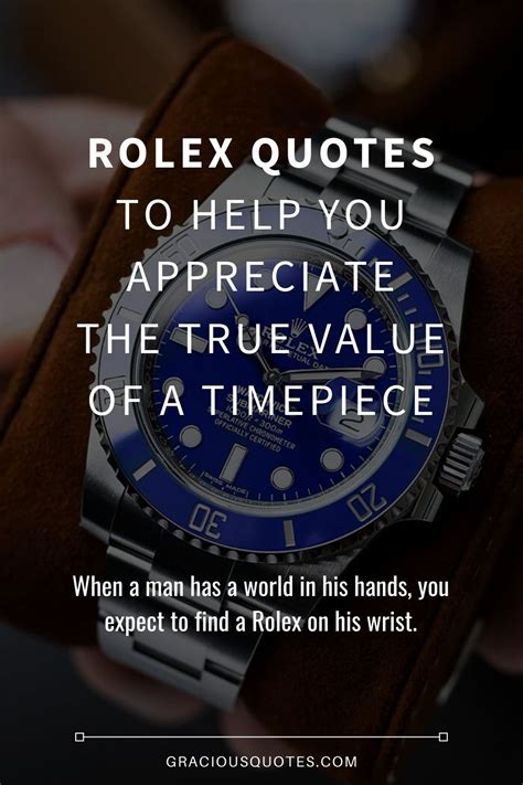 rolex watch quotes history